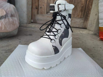 Brand Fashion Gothic Plus Veličina 43 Visoke pete Crne čizme s patentnim zatvaračem na leđima Ulične cool ženske cipele na platformu