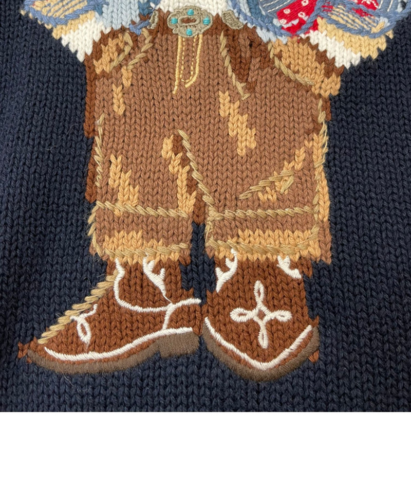 Novi pamučni kaput 2022. Zimski pulover s medvjedom iz crtanih filmova Ženska kvalitetna odjeća, modni pleteni pulover s dugim rukavima