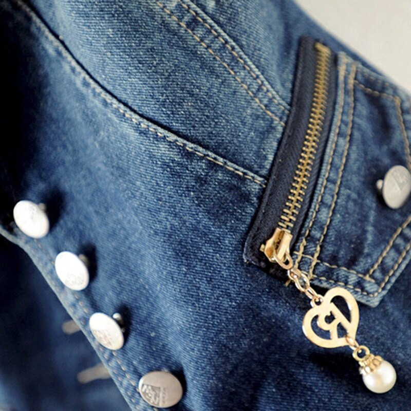 2022. Novi ženski traper prsluk Jakna Proljetna jesen Odjeća bez rukava Kratke traperice Prsluci Jednoredno kopčanje Ležerne ženske majice 4XL