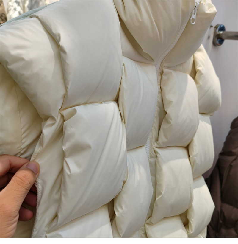 2022. Ženski modni prsluk, kaput sa samostojećim ovratnikom, zimski bijeli prsluk s pačjim puhom, gornji dijelovi kaputa Chaleco Mujer Gilet Casaco Feminino