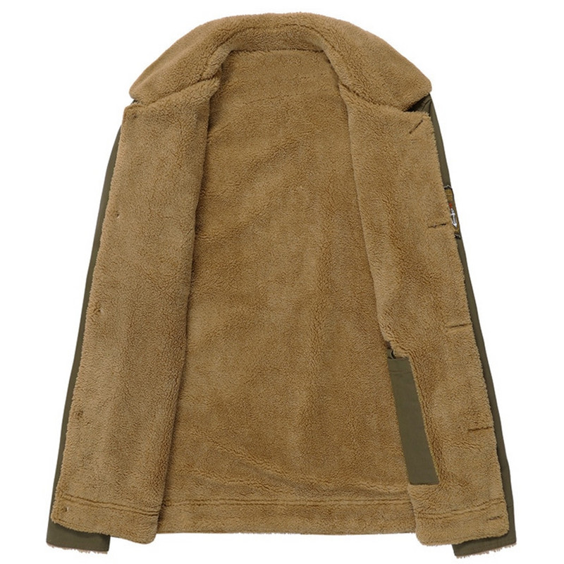 Kalnādas ziemas siltas jakas Biezas vilnas vīriešu mēteļi ikdienas kokvilnas kažokādas apkakles vīriešiem militārās taktiskās parka virsdrēbes SA351
