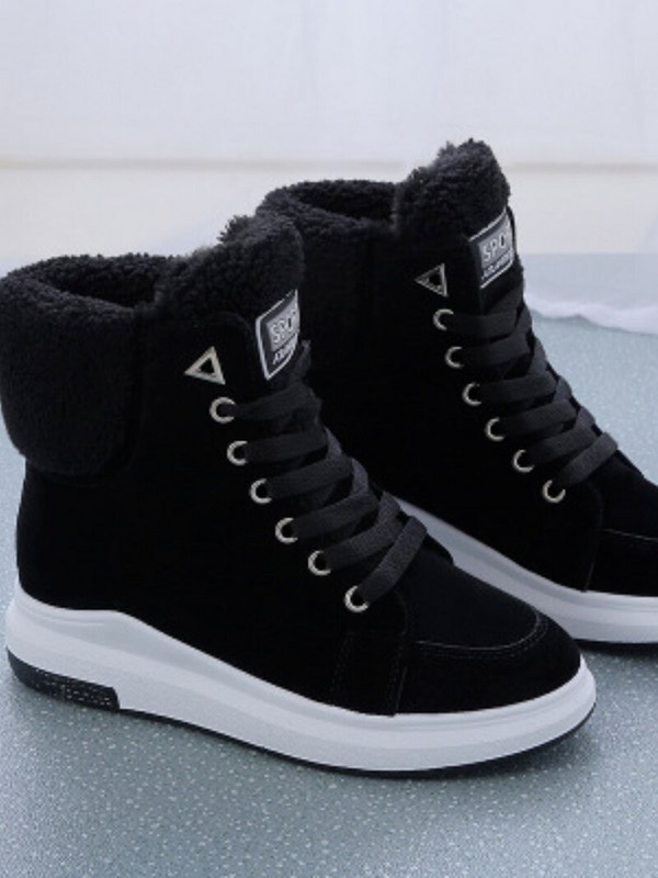 Γυναικεία παπούτσια Μόδα Botas Mujer 2021 Χειμερινά ζεστά κοντά μποτάκια γυναικεία παπούτσια με κορδόνια επίπεδη πλατφόρμα Casual γυναικεία παπούτσια Νέα