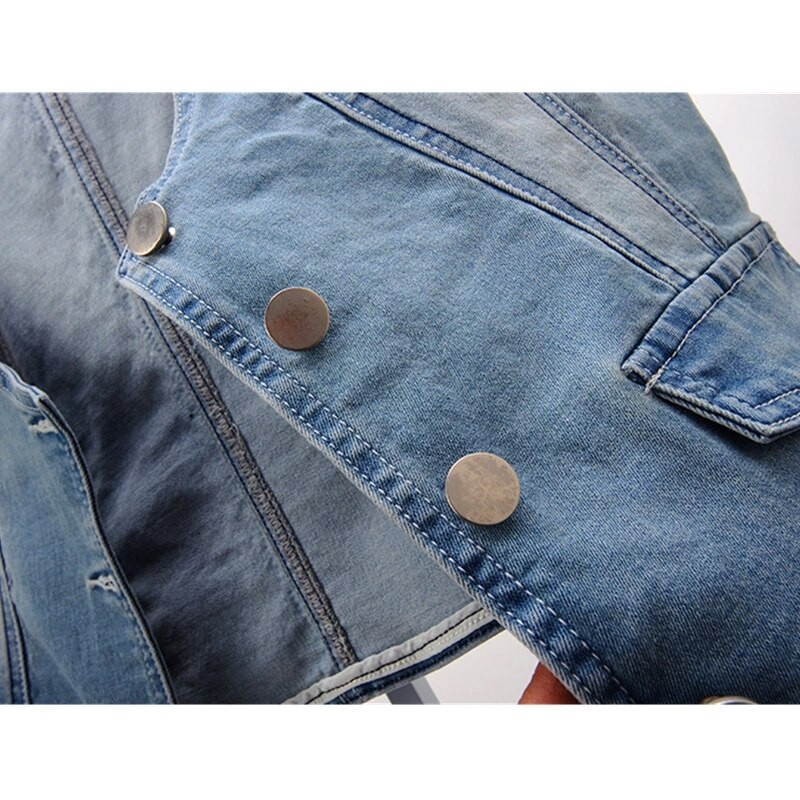 Femmes elastīga džinsa veste sievietēm, 2022. gada pavasara rudens, plānas V veida kakla vestes jaka, zila sieviešu virsdrēbes bez piedurknēm