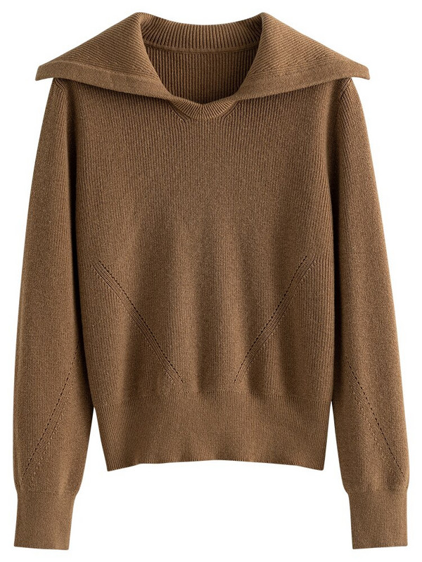 ZIQIAO Lazy Wind pulover Ženski proljeće jesen Novo 2022. Opušteni puloveri s punim rukavima Ležerni ženski pulover s V-izrezom