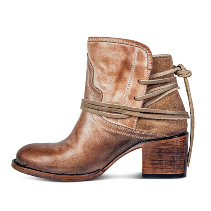 Ziemas sieviešu velosipēdistu zābaki PU ādas salvete krāsa augstpapēžu šņorēšana gumijas apaļa purngala melna sieviešu platformas apavi Botas Mujer