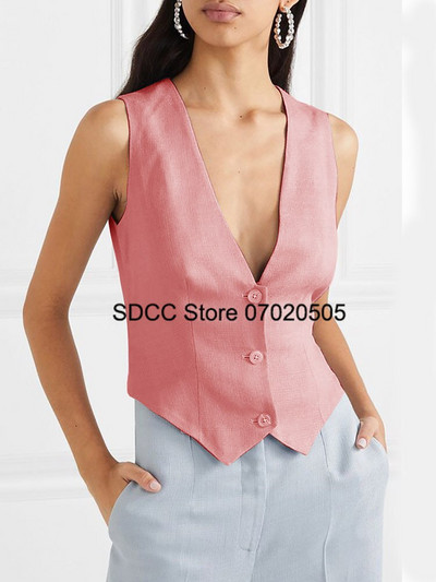 Sieviešu veste Slim Fit bezpiedurknēm jaka ar V veida kakla izgriezumu ar vienrindu ikdienas biroja sieviešu mēteļi chaqueta