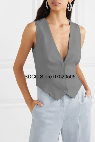 Sieviešu veste Slim Fit bezpiedurknēm jaka ar V veida kakla izgriezumu ar vienrindu ikdienas biroja sieviešu mēteļi chaqueta