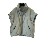 Novi ženski prsluk s stojećim ovratnikom za 2022. Kratki široki topli ležerni pamučni podstavljeni prsluk Kaput Zimska jakna bez rukava za 2022.