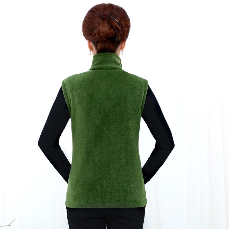 2022. gada jaunais pavasara rudens veste sieviešu lielizmēra 4XL Polar Fleece Mama Vest Lady Fleece vestes Sieviešu topi silta veste