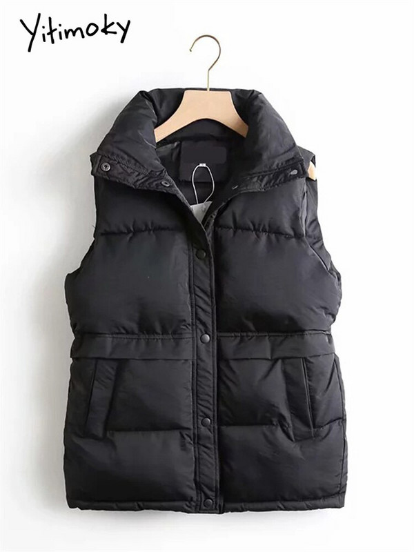 Yitimoky rudens ziemas jaka veste sieviešu veste 2022. gada modes pogām dūnu mēteļi, stāvošs apkakle Parkas kokvilnas polsterēts silts virsdrēbes