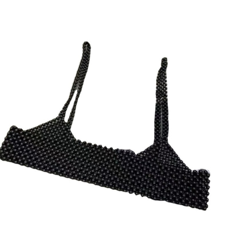 LGRQ 2022 nyári mellény ruhák gyöngy ujjatlan Gyöngyös fekete mellény divatos női WV92401L