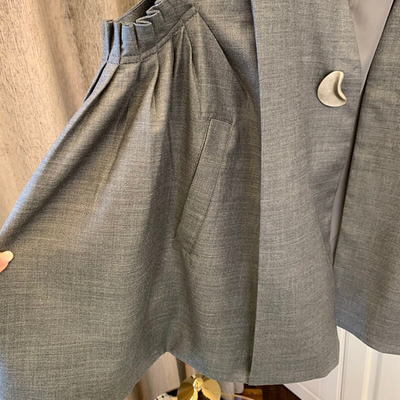 Γυναικεία γιλέκα Casual αμάνικα vintage κουμπιά μόδας Κορεατικού στυλ Κομψό γραφείο Lady Lady A-line Loose V-neck All-match Minimalist