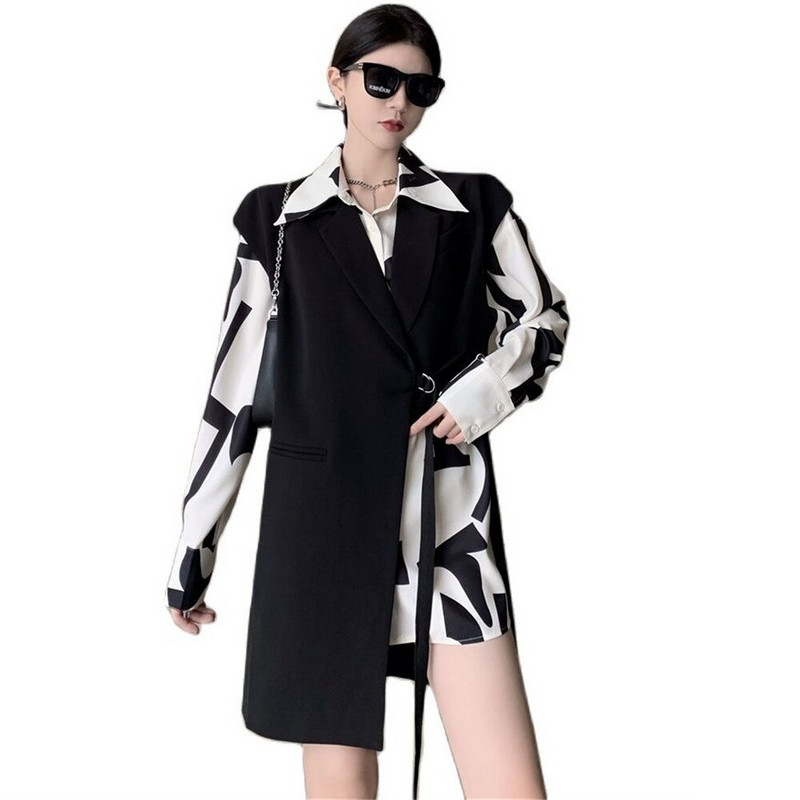 2022. proljeće jesen nepravilno dugo odijelo prsluk ženski korejski stil jakna bez rukava modni elegantni sako prsluk