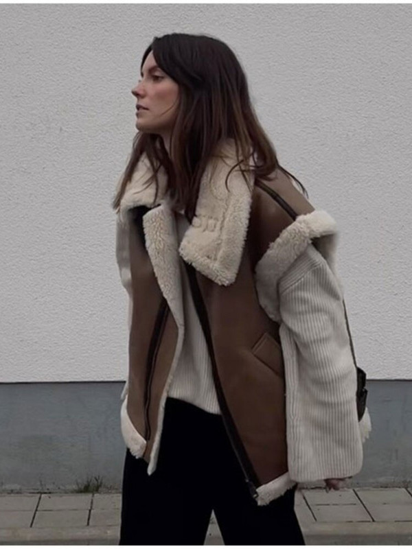 Modni patchwork prsluk bez rukava Ženski prsluk Široki, podebljani sako sa reverom Kaput Chic Tops Vanjska odjeća za gradsku vožnju 2022. Jesen Zima