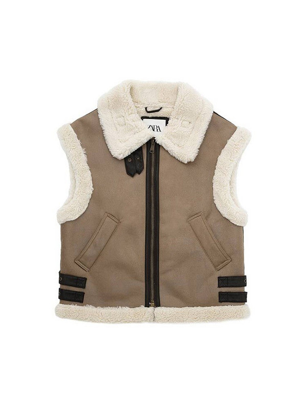 Modni patchwork prsluk bez rukava Ženski prsluk Široki, podebljani sako sa reverom Kaput Chic Tops Vanjska odjeća za gradsku vožnju 2022. Jesen Zima