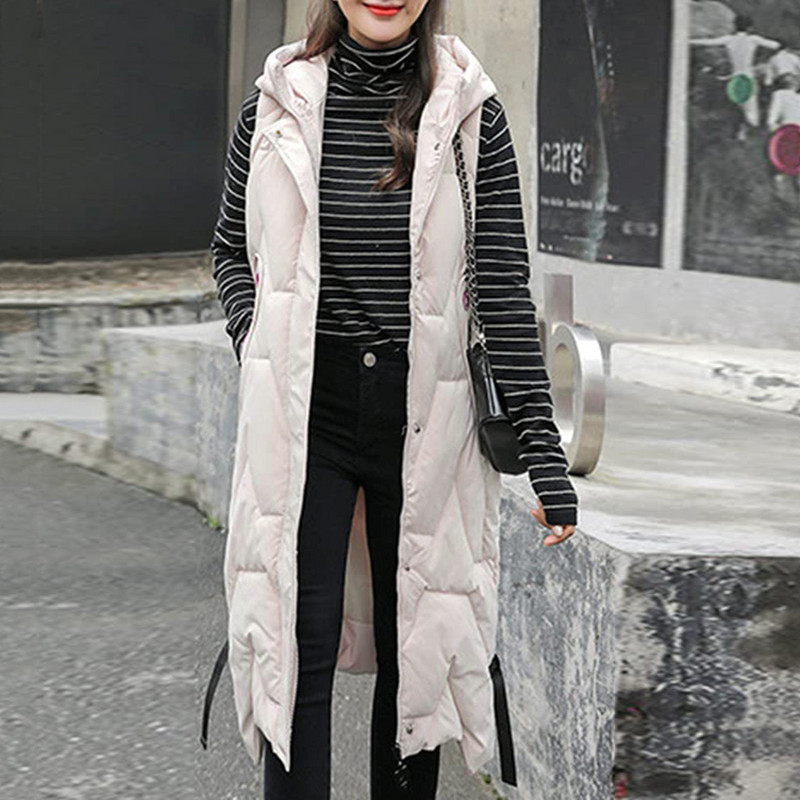 Sieviešu vienkrāsains rudens ziemas parka veste veste gadījuma rakstura rāvējslēdzējs ar kapuci gari mēteļi jakas silts mētelis bezpiedurknēm vestes