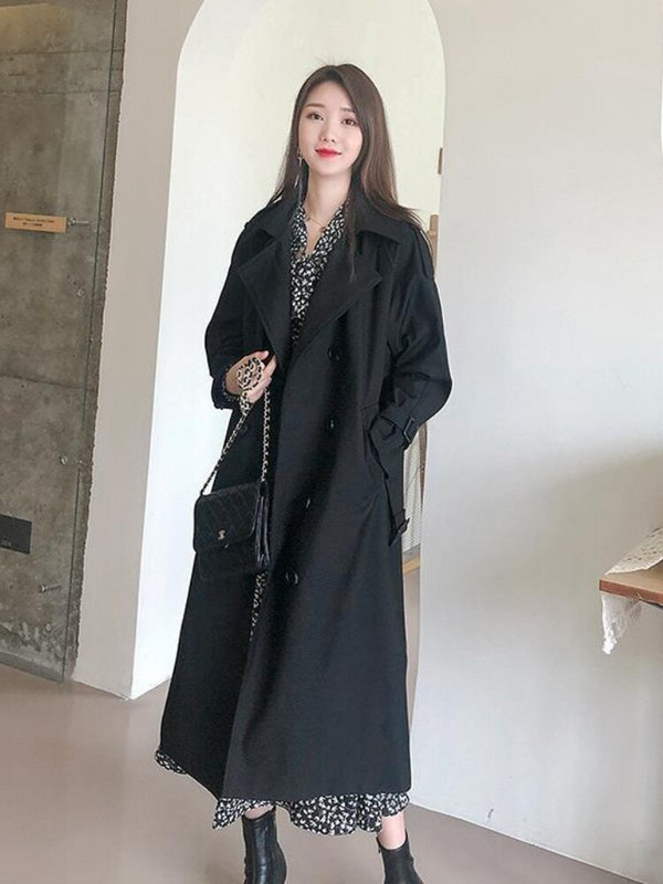 Jesen 2022. Novi trenč kaput Ženski široki kaput srednje dužine Modna ulična jakna Ženska odjeća Trenč kaput za žene