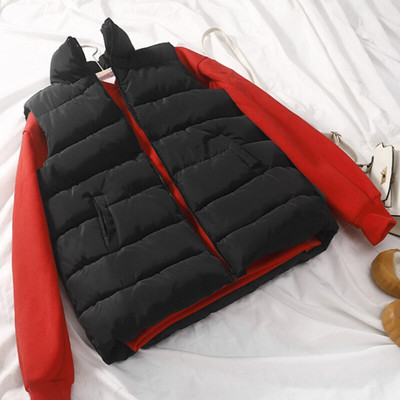 Νεότερο φθινοπωρινό χειμερινό γυναικείο γιλέκο γιλέκο Αμάνικο γιλέκο τσέπες κουμπιά κάτω γιλέκο Ζεστό αντιανεμικό παλτό