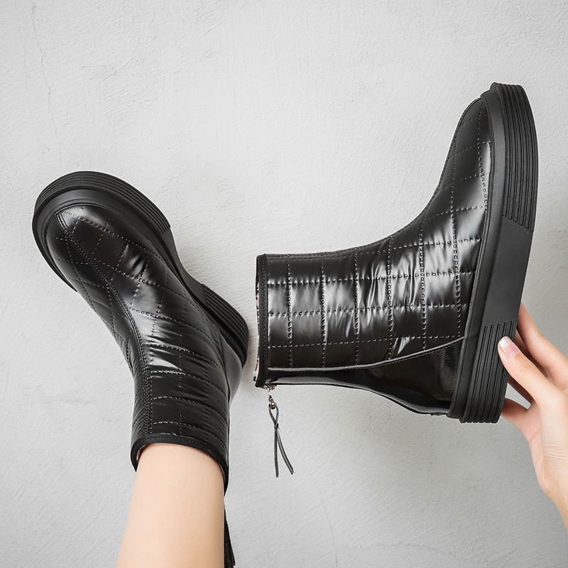 Sniega zābaki Sieviešu biezas zoles ziemas apavi Ūdensizturīgi plus samta biezi, silti kokvilnas apavi Neslīdoši platformas apavi Sieviešu puszābaki