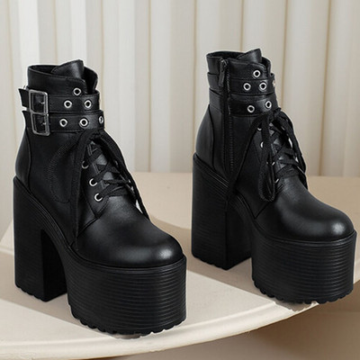 Sieviešu platformas zābaki 2022. gada ziemas zīmola dizains Lieliska kvalitāte, gotikas stils, ērti, forši ielas sieviešu apavi zābaki, 43 liels izmērs
