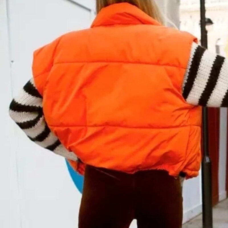 TRAF sieviešu veste, 2022. gada ziemas sieviešu veste, sieviešu kokvilnas veste, modes jaka, auduma polsterēta, vēja necaurlaidīga, eleganti, silti ikdienas mēteļi