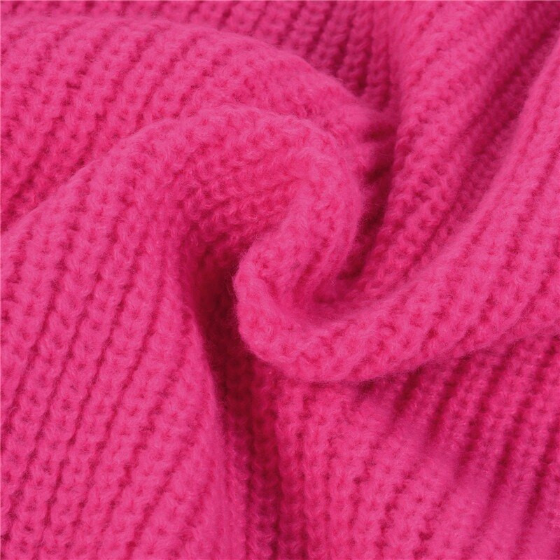 Osnovni zeleni preveliki pulover za žene Puloveri s dolčevitom Ružasto crvena zimska ženska pletena majica Topli mekani vrećasti džemperi za djevojke