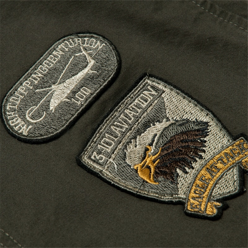 Tactics Jakna Muška Jesen Proljeće Bomber Pamučni kaput Plus Veličina Vez Avion Pilot Cargo Jakne Muške Jaqueta Masculina