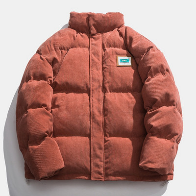 Vyriški žieminiai pūkiniai medvilniniai velvetas parkas Hip Hop storos šiltos striukės Laisvalaikio laisvo palto Unisex gatvės drabužiai japoniški viršutiniai drabužiai moterims