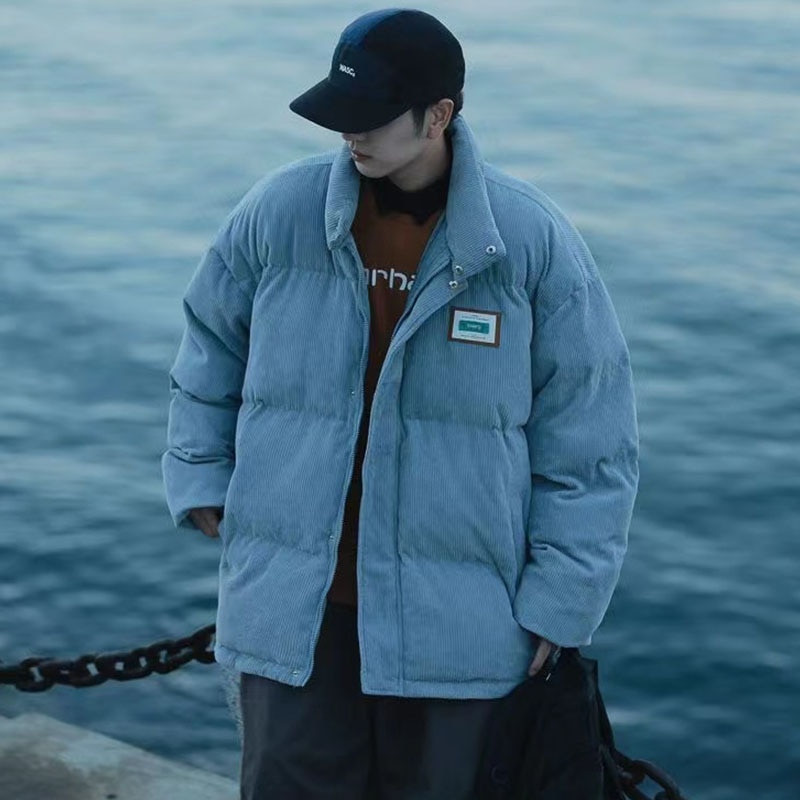 Muška zimska pamučna jakna od samta Hip hop deblja topla jakna Ležerni široki kaput Unisex ulična japanska gornja odjeća Žene