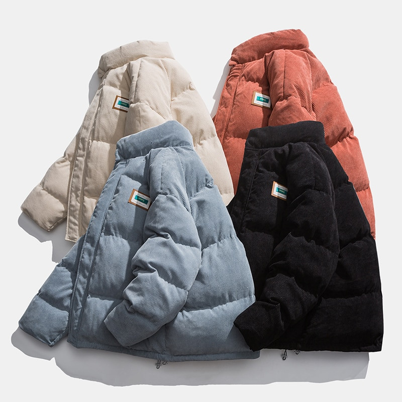 Muška zimska pamučna jakna od samta Hip hop deblja topla jakna Ležerni široki kaput Unisex ulična japanska gornja odjeća Žene