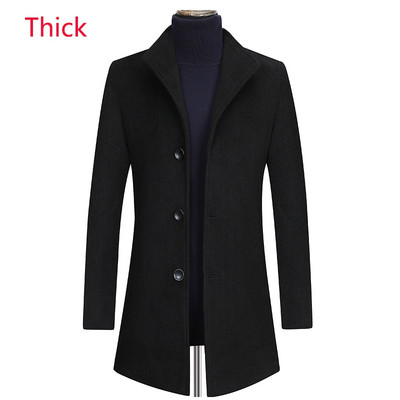 2022. gada jauns rudens ziemas modes augstas klases modes preču zīmols silts vīriešu tīras krāsas ikdienas biznesa vilnas vilnas mēteļi, vējjaka