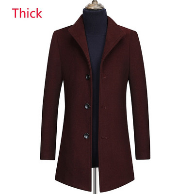 2022. gada jauns rudens ziemas modes augstas klases modes preču zīmols silts vīriešu tīras krāsas ikdienas biznesa vilnas vilnas mēteļi, vējjaka