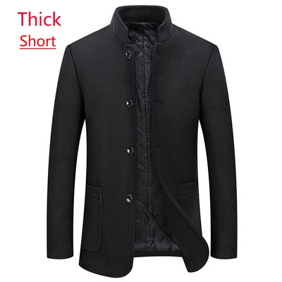 2022. gada jauns rudens ziemas modes augstas klases modes preču zīmols silts vīriešu tīras krāsas ikdienas biznesa vilnas vilnas mēteļi, vējjaka