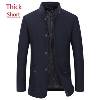 2022. gada jauns rudens ziemas modes augstas klases modes preču zīmols silts vīriešu tīras krāsas ikdienas biznesa vilnas vilnas mēteļi, vējjaka