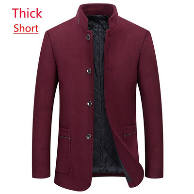 2022. gada jauns rudens ziemas modes augstas klases modes preču zīmols silts vīriešu tīras krāsas ikdienas biznesa vilnas vilnas mēteļi, vējjaka
