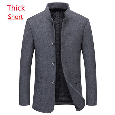 2022. gada jauns rudens ziemas modes augstas klases modes preču zīmols silts vīriešu tīras krāsas ikdienas biznesa vilnas vilnas mēteļi, vējjaka