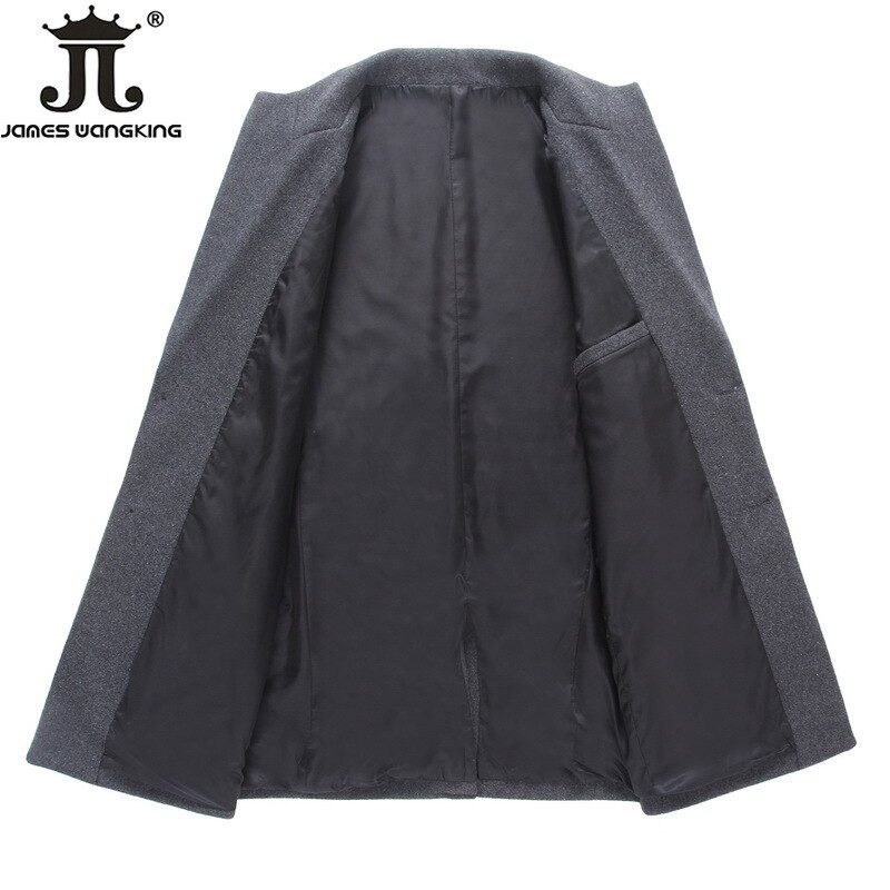 2022. gada jauns rudens ziemas modes augstas klases modes preču zīmols silts vīriešu tīras krāsas ikdienas biznesa vilnas vilnas mēteļi, vējjaka