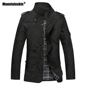 Λεπτά ανδρικά δερμάτινα μπουφάν Mountain Hot Selling Casual Wear Korean Comfort Windbreaker Ανοιξιάτικο φθινοπωρινό παλτό Ανδρική καμπαρντίνα 5XL SA608