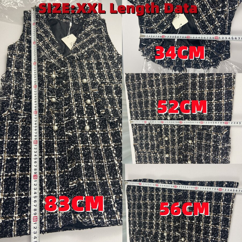 Preveliki 5XL starinski ženski prsluk od tvida, jakna bez rukava, karirani prsluk, proljetno-jesenski kaput, široka gornja odjeća, uski kaput