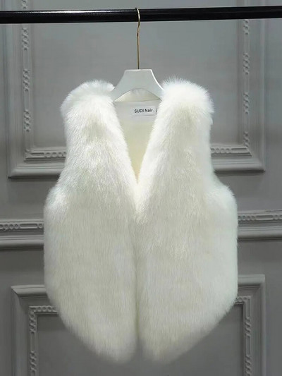 JMPRS kažokādas veste sievietēm, īss virsdrēbes 2021, jauns rudens ziemas imitācijas truša kažokādas veste sieviešu modes silta plīša vestes jaka