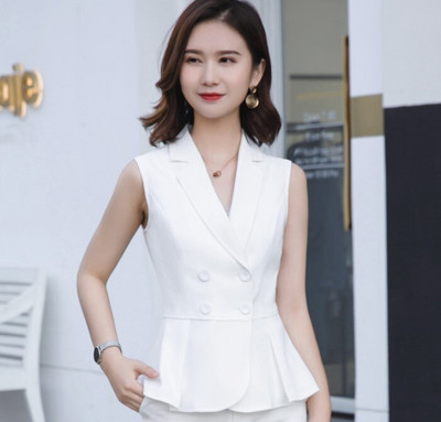 Naviu New Fashion Vasaras formāla Slim Jaka Biroja Sieviešu ikdienas darba apģērbs Augstas kvalitātes vestes mētelis