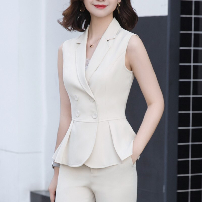 Naviu New Fashion Vasaras formāla Slim Jaka Biroja Sieviešu ikdienas darba apģērbs Augstas kvalitātes vestes mētelis