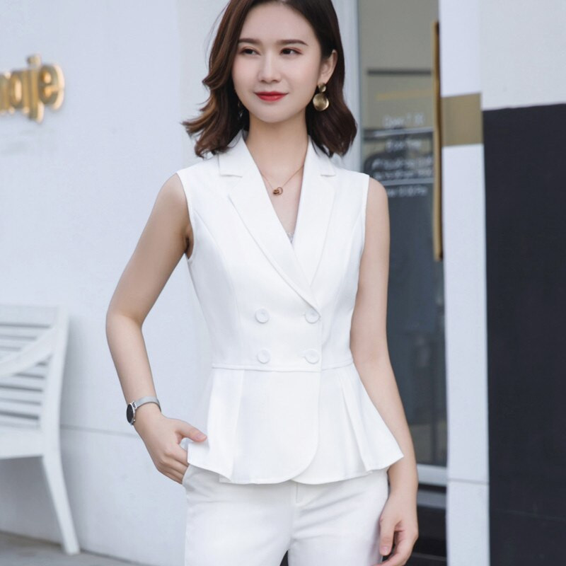 Naviu New Fashion Vasaras formāla Slim Jaka Biroja Sieviešu ikdienas darba apģērbs Augstas kvalitātes vestes mētelis
