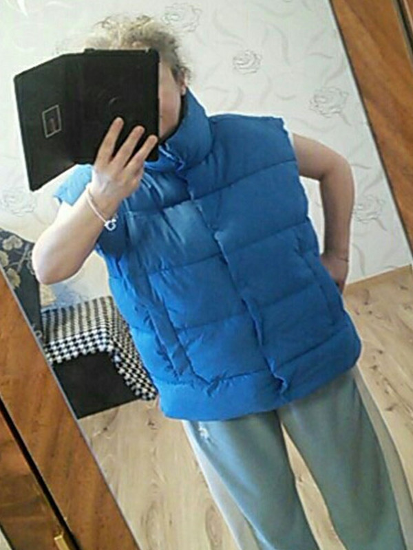 Icclek sieviešu veste Klein zila sieviešu stepēta veste sieviešu silta veste Parkas rudens pavasaris sieviešu bezpiedurkņu jakas mēteļi