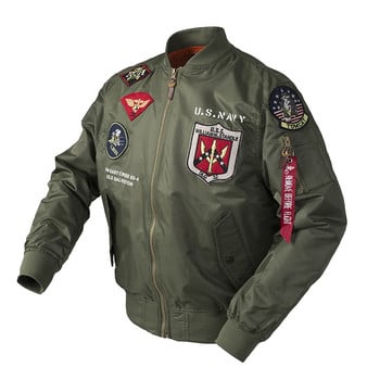 2021 Autumn Top gun Us navy MA1 letterman πανεπιστήμιο μπέιζμπολ πιλότος αεροπορίας πτήσης κολεγίου τακτικό στρατιωτικό μπουφάν για άνδρες