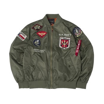 2021 Autumn Top gun Us navy MA1 letterman πανεπιστήμιο μπέιζμπολ πιλότος αεροπορίας πτήσης κολεγίου τακτικό στρατιωτικό μπουφάν για άνδρες