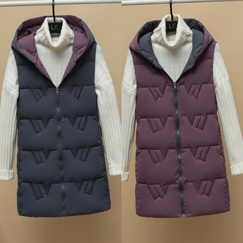 PinkyIsBlack 2021 Jesen Zima Topli prsluk Ženski kaput deblji s dvije strane Nosite dugi prsluk Pamučno podstavljeni zimski prsluk Ženski