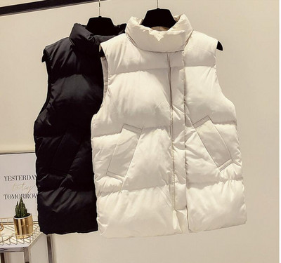 2022. gada jauns liela izmēra rudens ziemas veste sieviešu veste Modes korejiešu vaļīgas bezpiedurkņu jakas Biezas siltas vestes sieviešu mētelis