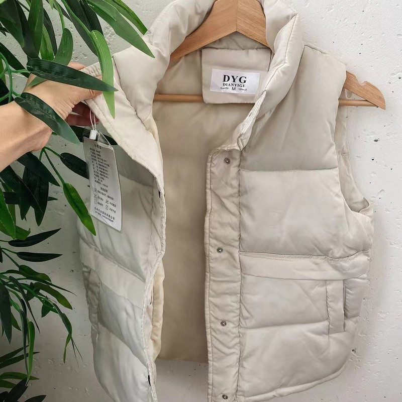 2022. gada jauns liela izmēra rudens ziemas veste sieviešu veste Modes korejiešu vaļīgas bezpiedurkņu jakas Biezas siltas vestes sieviešu mētelis