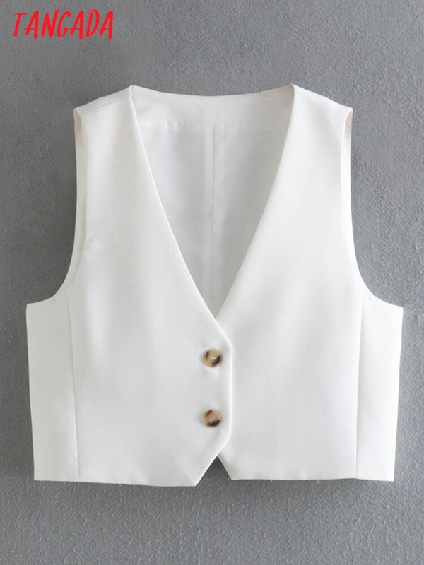 Tangadas sievietēm, 2021. gada modes zaļā, apgrieztā veste ar V kakla izgriezumu, sieviešu veste bez piedurknēm, eleganti topi 6P56